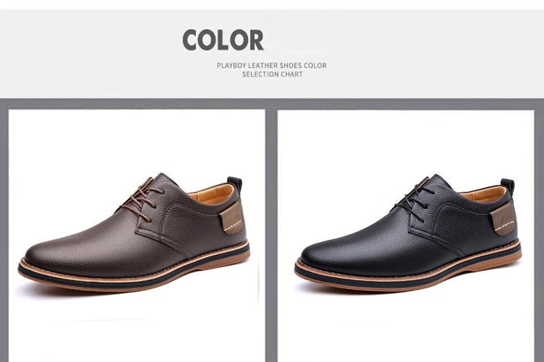 Men's Casual Business Leather Shoes Men Fashion Lace-up Derby Shoe Mens Light Comfortable Outdoor Driving Flats - Buy online at  Vibe In Cart.