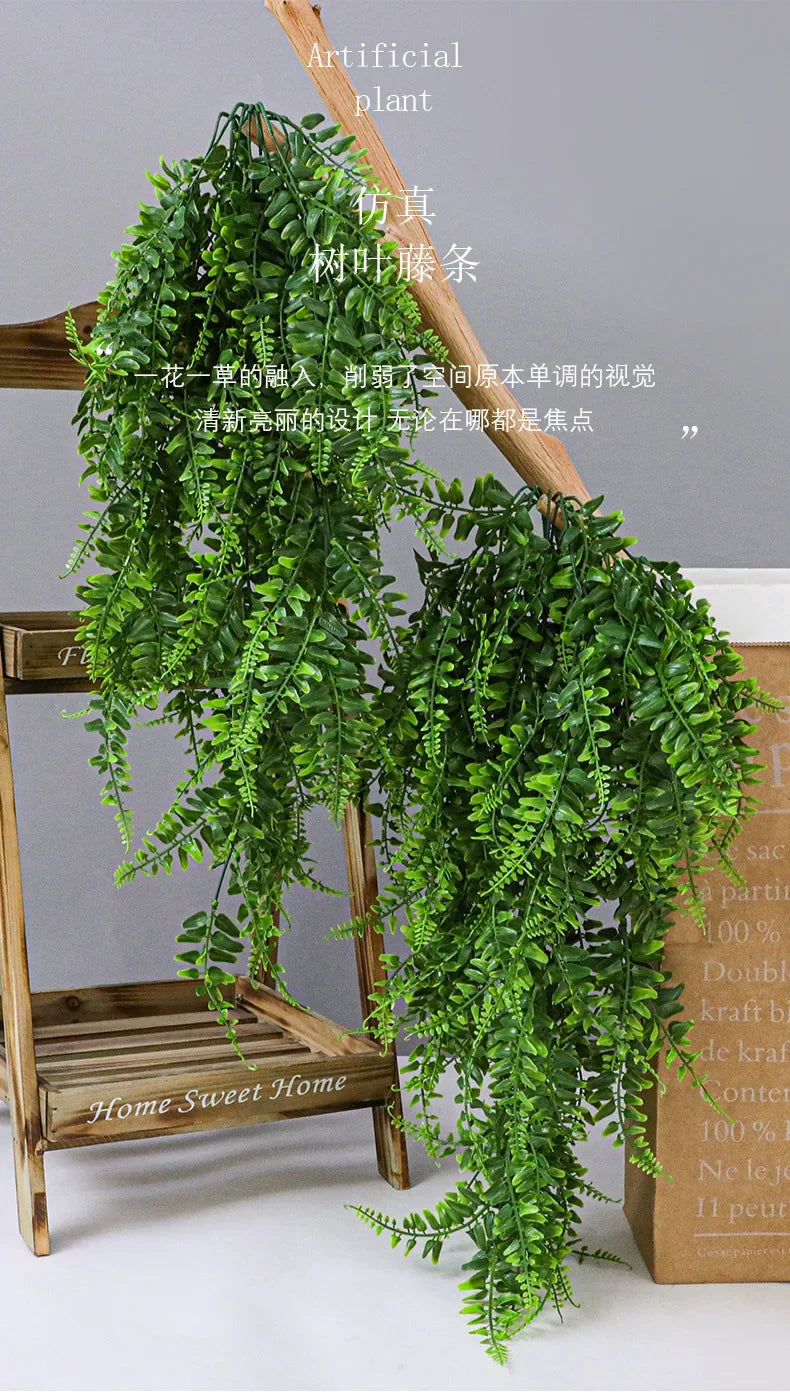 Artificial Hanging Plants 32 Inch Fake Boston Ferns Plastic Fake Plants for Wall House Wedding Garland Indoor Outdoor Decoration - Buy online at  Vibe In Cart.