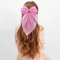 Girls Long Big Bow Float Satin Clips Back Head Hair Clip Internet Red with The Same Temperament Elegant Hair Accessories gifts - Buy online at  Vibe In Cart.