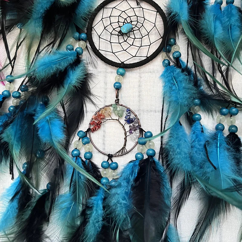 Dream Catcher Vintage Wind Chime Hanging Ornament Home Decor Indian Natural Stone Tree of Life Dream Catcher Wall Decor - Buy online at  Vibe In Cart.