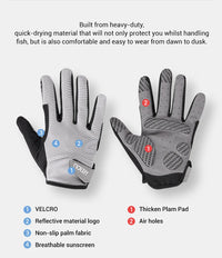 Noeby Fishing Gloves Non-slip Full Finger Outdoor Sun Protection Anti-UV Cycling Running Gloves Men Women Tackle - Buy online at  Vibe In Cart.