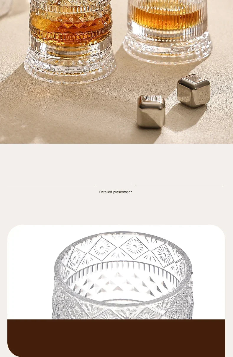 255 ML Transparent Round Glass Whiskey Wine Beer Cup