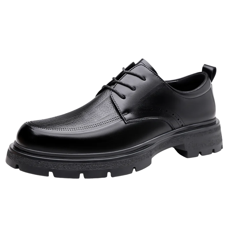 Men's Lace-Up Formal Oxford Shoes with Rubber Outsole