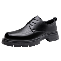 Men's Lace-Up Formal Oxford Shoes with Rubber Outsole