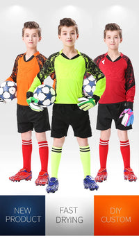 Kids Goalkeeper Uniform Boys Goalkeeper Jersey Doorkeepers Long Sleeve Sponge Protective Football Uniform For Children's - Buy online at  Vibe In Cart.