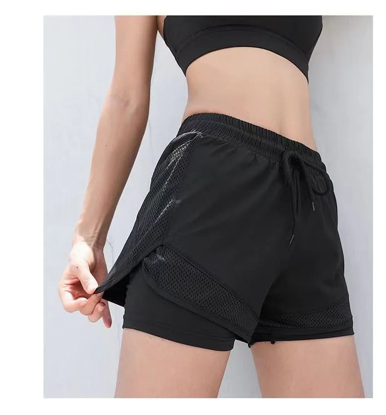 Women's 3" Mesh Panel Shorts: Modesty Liner & QuickDry for Tennis Run Yoga, Loose Comfort Fit - Buy online at  Vibe In Cart.