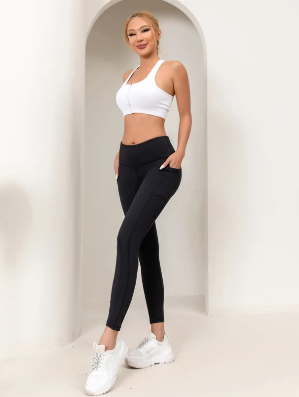 Gym cropped pants, high waisted fitness leggings, elastic  exercise yoga pants, casual shark pants for women - Buy online at  Vibe In Cart.