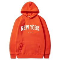 Men Women New York U.S.A City Hoodies Fashion Letter Printed Graphic Sweatshirts Loose Casual Harajuku Hooded Pullover Sportwear - Buy online at  Vibe In Cart.