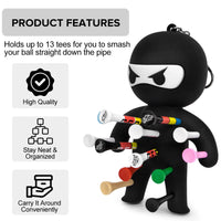 Cute Ninja Portable Golf Ball Tees Holder Keychain - Hote Sale Golf Accessory for Club Bag - Buy online at  Vibe In Cart.