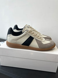 Men's White Lace-Up Casual Shoes With Rubber Sole And Leather Lining
