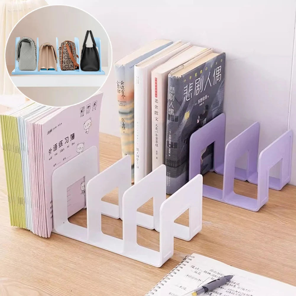 Medium Four-Tier Plastic Book Storage Rack for Office