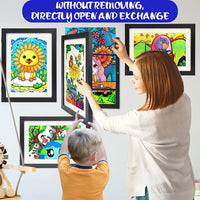Children Drawing Frame A4 Wooden poster frame for walls Children's Art frame Changeable Kids Pictures Display Frames Home Decor - Buy online at  Vibe In Cart.