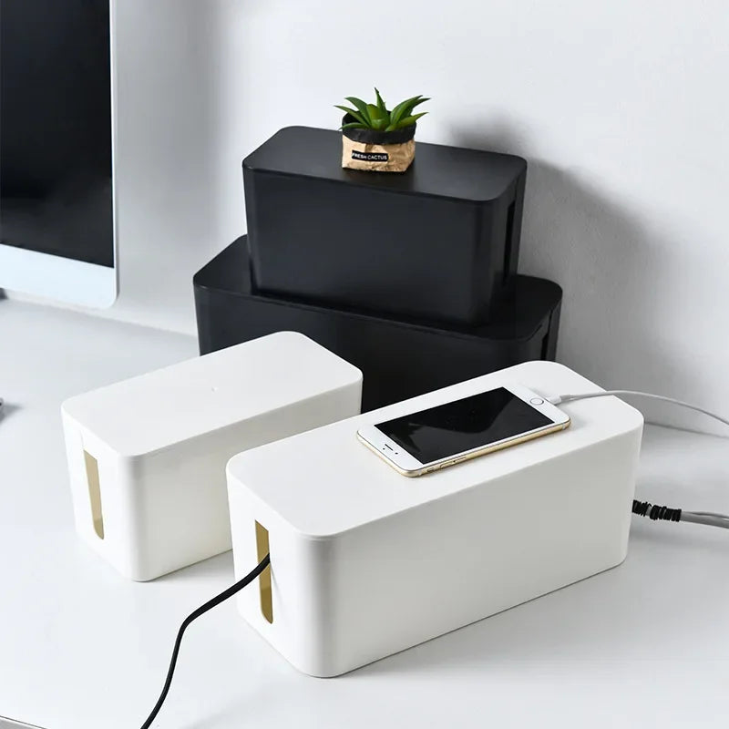 Plastic Desktop Storage Box for Cable Management