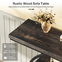 4-Tier Industrial Console Table, 41.3-Inch Metal for Entryway