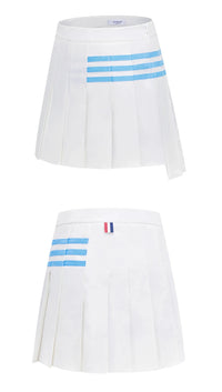 Women's High-Waist Pleated Golf Skort with Shorts XS-XL Cotton Polyester