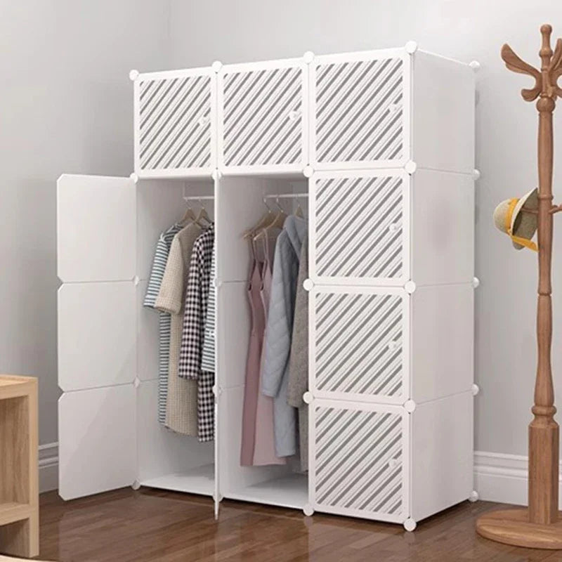 Modern Minimalist Closet Nordic Makeup Cube Jewelry Simple Portable Display Door Shelves Wardrobe Fabric Armario Hotel Furniture - Buy online at  Vibe In Cart.