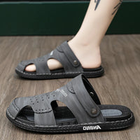 Men's Baotou Sandals Summer new Outdoor Cool Breathable Anti slip Waterproof Beach Shoes Soft Sole Fashion Dual purpose Slippers - Buy online at  Vibe In Cart.