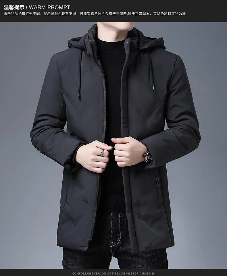 Top Grade Designer New Brand Men Parka Jacket Thick Casual Fashion Windbreaker Hooded Quilted Bubble Coats Long Mens Clothes - Buy online at  Vibe In Cart.