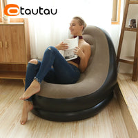 OTAUTAU Inflatable Lounger with Footstool Ottoman Chaise Lounge Recliner Outdoor Portable Camping Couch Garden Chair Pouf SF029 - Buy online at  Vibe In Cart.