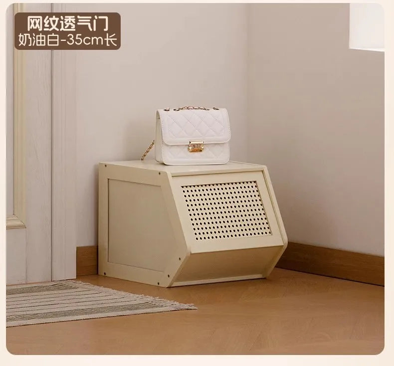 Multi-Layer Shoe Cabinet with Door for Dust-Proof Storage