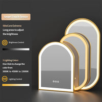 Gold Frame Oval Bathroom Mirror LED Lighted Anti-Fog Smart Vanity Mirror Anti-fog Dimmable Illuminated Innovative Makeup Mirror - Buy online at  Vibe In Cart.