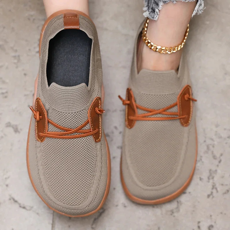 Women's Wide Footed Mesh Loafers Minimalist Fashionable Khaki Style Shoes Breathable Slip on  Barefoot Sneakers Design for Women - Buy online at  Vibe In Cart.