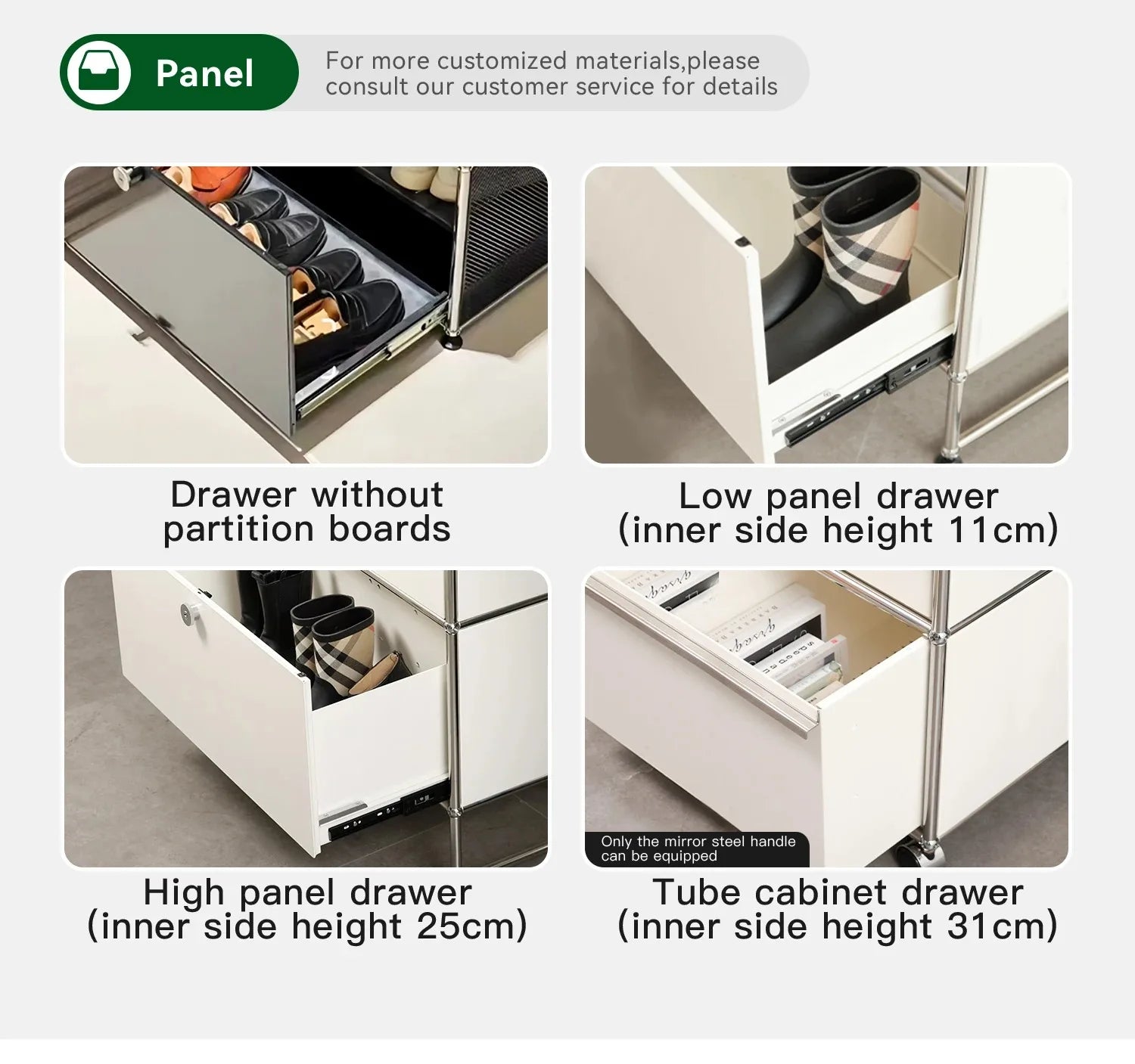 Metal TV Stand Corner Cabinet for Living Room Storage