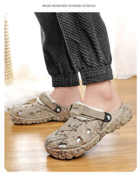 Winter Men Slippers Detachable Warm Furry Home Slippers Casual Outdoor EVA Lightweight Non Slip Perforated Garden Cotton Shoes - Buy online at  Vibe In Cart.