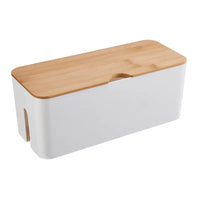 Wooden Cable Organizer Box for Desk Wire Management