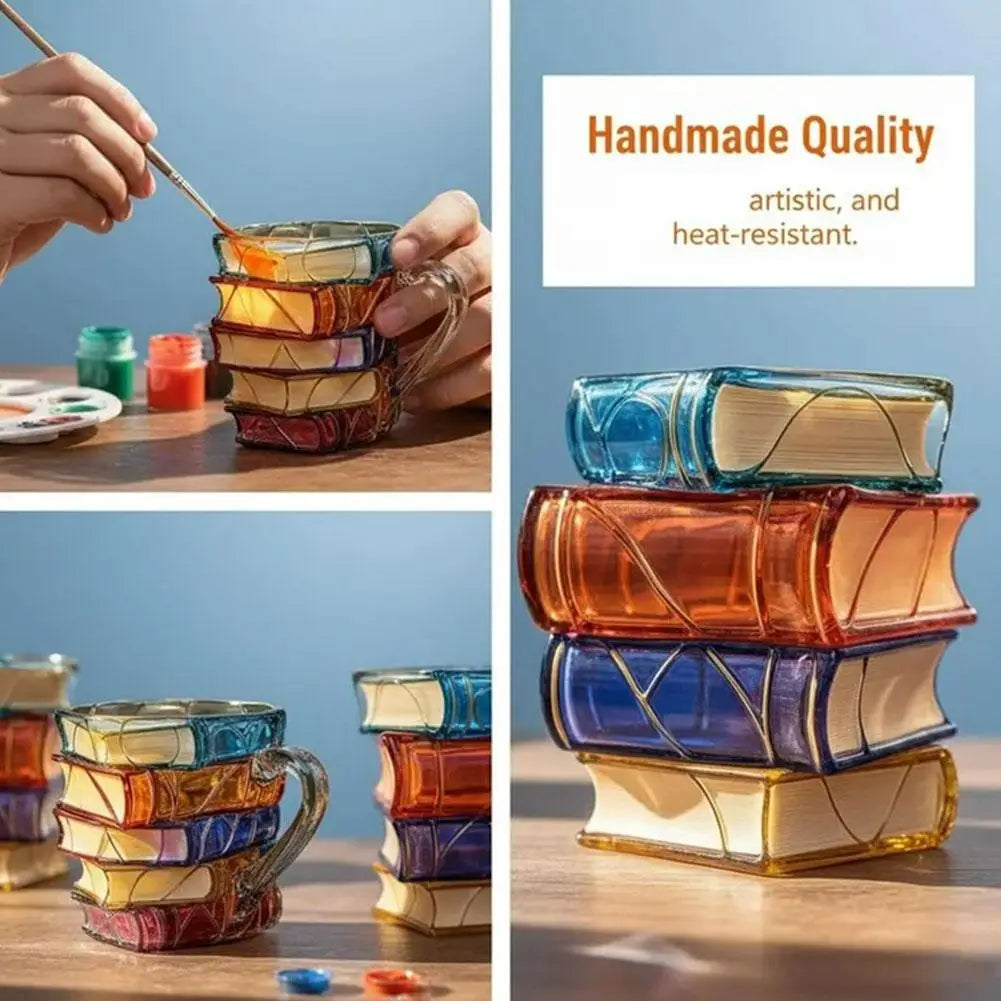 350ML Unique Book-Shaped Glass Mug Coffee & Tea Cup Creative Gift For Book Lovers Double Duty Drinkware & Decor - Buy online at  Vibe In Cart.