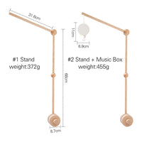 Baby Crib Mobile Rattle Toy For 0-12 Months Cartoon Felt Forest Animal Bed Bell Hanging Wooden Bracket Mobile Newbaby Rattle Toy