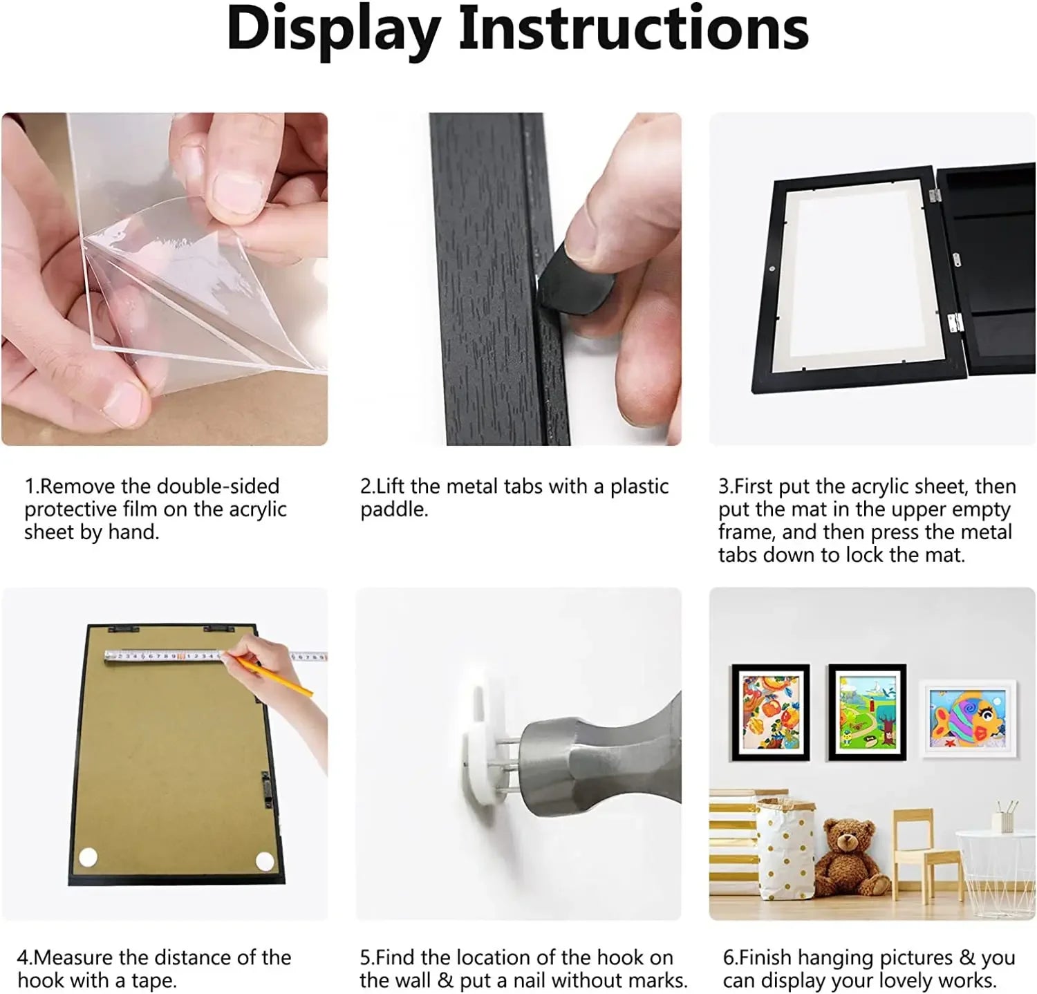 Children Drawing Frame A4 Wooden poster frame for walls Children's Art frame Changeable Kids Pictures Display Frames Home Decor - Buy online at  Vibe In Cart.