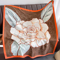 Women's Square Twill Scarf, 90x90 cm, for All Seasons