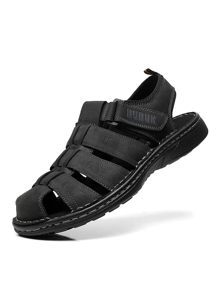 First-Layer Cowhide Men's Sports Sandals, Open-Toe Outdoor Non-Slip Sandals, Casual Men's Shoes, Outdoor Fashion Beach Shoes, Light and Comfortable, Can Be Worn by Men and Women, Suitable for Outdoor Hiking, Travel, Work - Buy online at  Vibe In Cart.