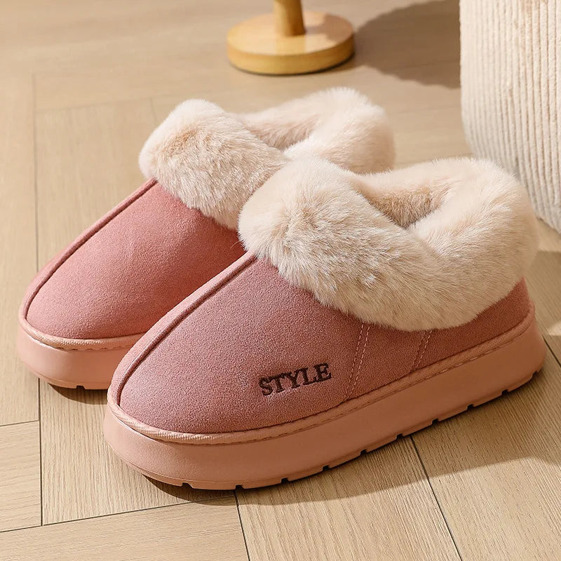 Women's Ankle Snow Boots Non-Slip Slip-On Winter Warm