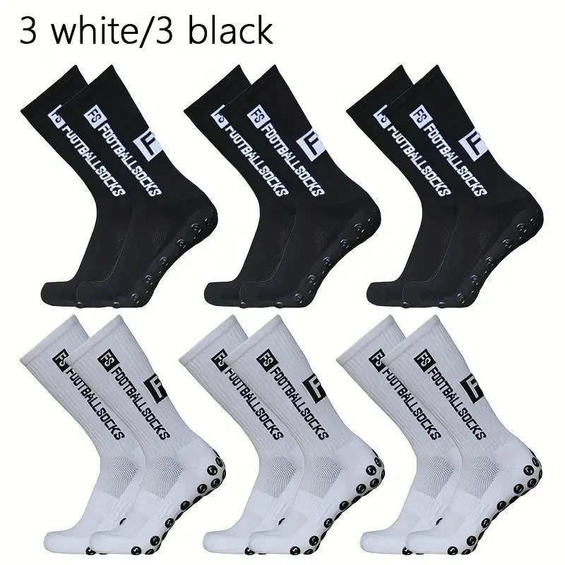 6 Pairs Breathable Football Socks Men Women Sports Socks Non-slip Silicone Bottom Soccer Baseball Socks Outdoor Sport Yoga Socks - Buy online at  Vibe In Cart.