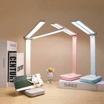 LED Desk Lamp 3 Levels Dimmable Touch Night Light USB Rechargeable Eye Protection Foldable Table Lamp For Bedroom Bedside Desk - Buy online at  Vibe In Cart.