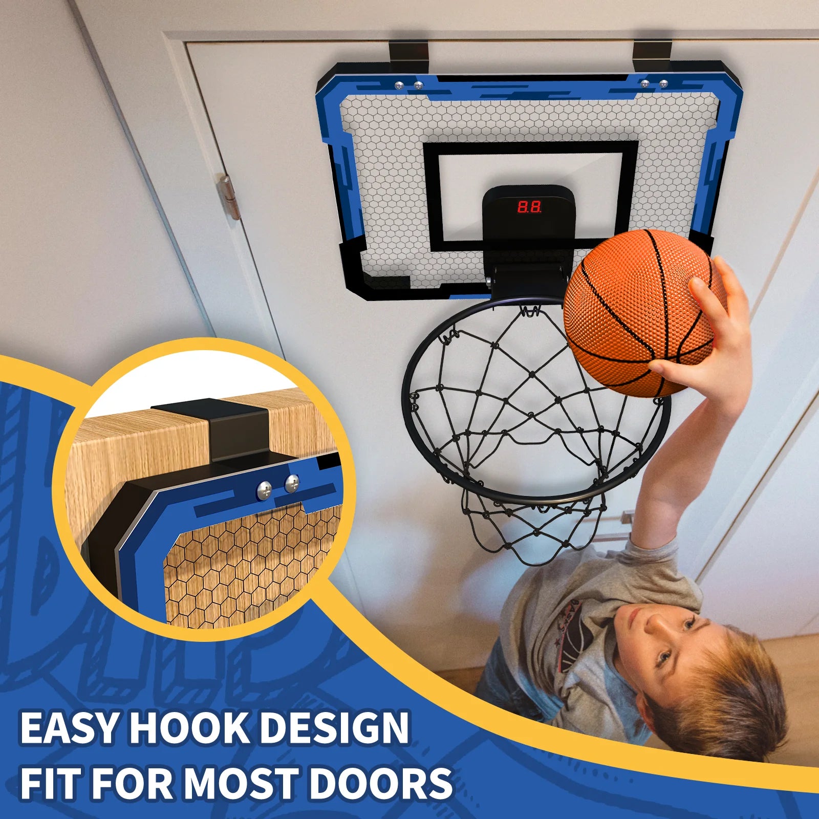 Ring Basketball Hoop Wall-mounted Indoor Training Home Kids Basketball Toy Mini Basketball Hoop Set For Kids Outdoor Games - Buy online at  Vibe In Cart.