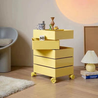 Rotating Storage Cabinet Movable Bedside Table Side Cabinet Cosmetic Storage Cabinet Bedroom Living Room Furniture  Nightstand - Buy online at  Vibe In Cart.