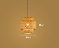 Bamboo Lantern 30cm Pendant Lamp Natural Rattan Wicker E27 LED Chandeliers Hand-Woven Lampshades Lighting Fixture Hanging Light - Buy online at  Vibe In Cart.
