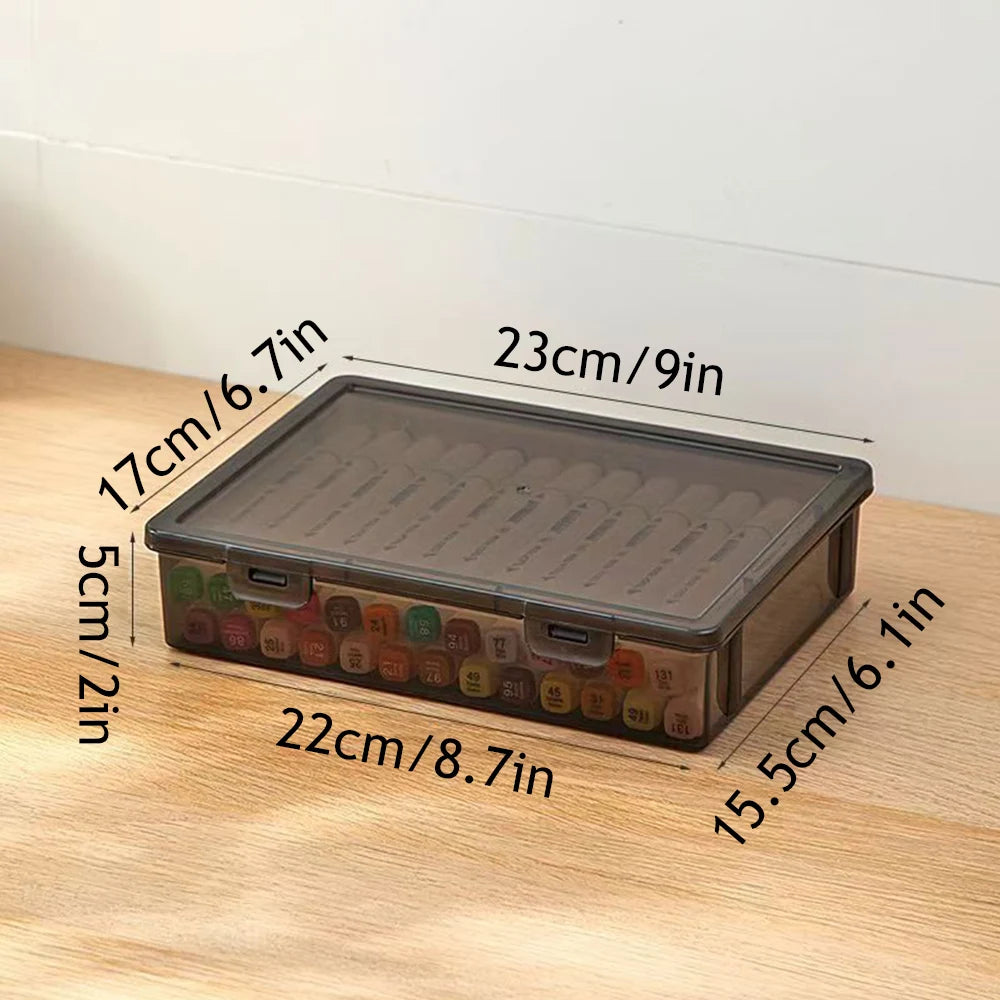 Transparent Plastic Square Desktop Document Storage Box