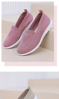 Women's Casual Slip-On Loafer Flats with Breathable Mesh and Hollow Design