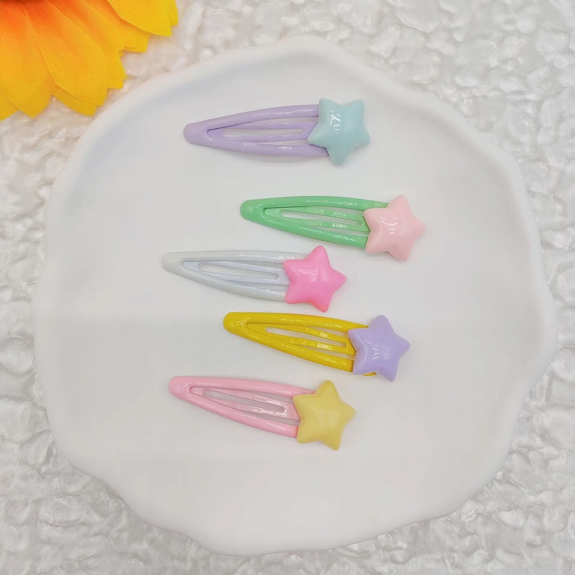 Summer Y2K Hairpin Yellow Star Designs Duck Mouth Clip Bangs Side Clip Blue BB Barrettes Hair Snap Clips Girls Hair Accessories - Buy online at  Vibe In Cart.