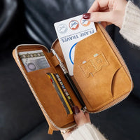 RFID Passport Holder in PU Leather, Multifunctional Unisex