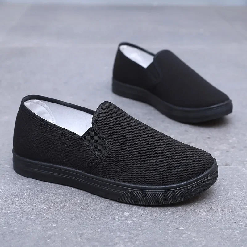 Women Fashion Plus Size Anti Skid Black Canvas Shoes Student School Spring & Summer White Slip on Shoes Zapatos De Mujer A141 - Buy online at  Vibe In Cart.