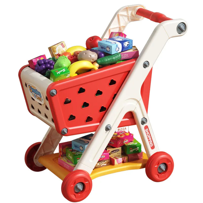Shopping cart toy baby small trolley children play house fruit cut music kitchen supermarket men and girls Early Education toys - Buy online at  Vibe In Cart.
