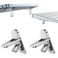 Adjustable Folding Mini Portable Laptop Stand in Black and Silver