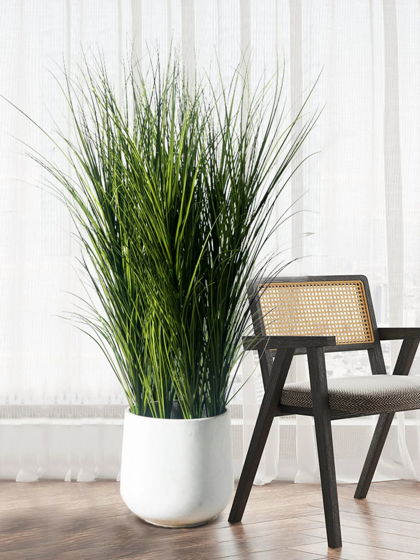 Artificial Reed Grass Large Fake Onion Grass Plants Tropical Green Plants Leaves Bouquet PVC Grass For Wedding Garden Offic - Buy online at  Vibe In Cart.