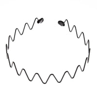 6/1pcs Fashion Metal Hair Band for Men Women Unisex Black Waved Hair Head Hoop Sports Headband Hairband Hair Accessories - Buy online at  Vibe In Cart.