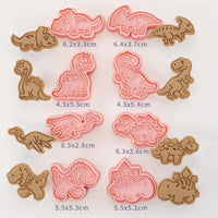 8-Piece Plastic 3D Cookie Cutters Set with Cartoon Designs